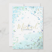 Uitnodiging van het verjaardagsfeest van een kleur (Achterkant)