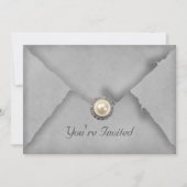 Uitnodiging van juwelen en grauwe partij (Voorkant)