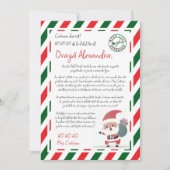 Uitnodiging van Kerstman Rood Groen Brief (Voorkant)