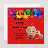 Uitnodiging van kinderen op Birthday (Voorkant / Achterkant)