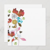 Uitnodiging van klaprozen (Voorkant / Achterkant)