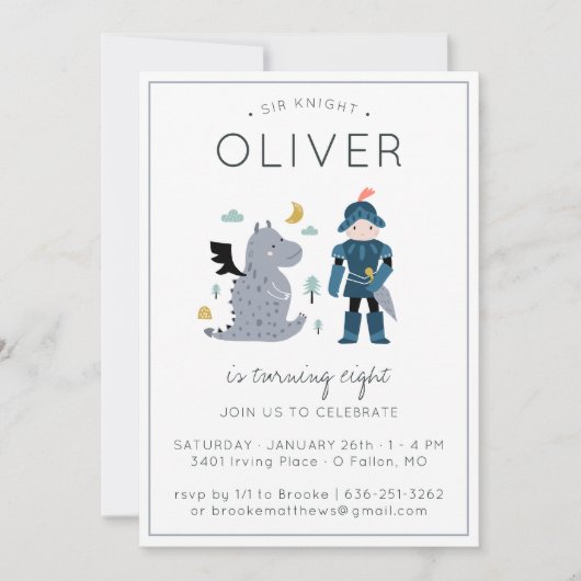 Uitnodiging van Knachten en Dragons (Voorkant)