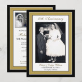 Uitnodiging van legante Jubilea (goud) (Voorkant / Achterkant)