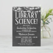 Uitnodiging van Library Science Graduation Party (Staand voorkant)