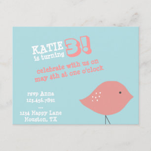 Uitnodiging van Little Bird Birthday Party