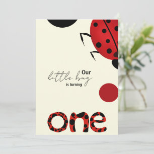 uitnodiging van Little Bug van eerste Birthday Par