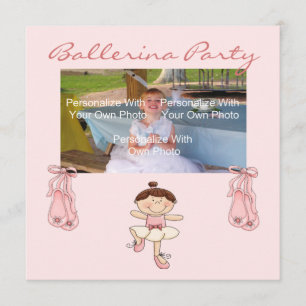 Uitnodiging van Little Pink Ballerina Party