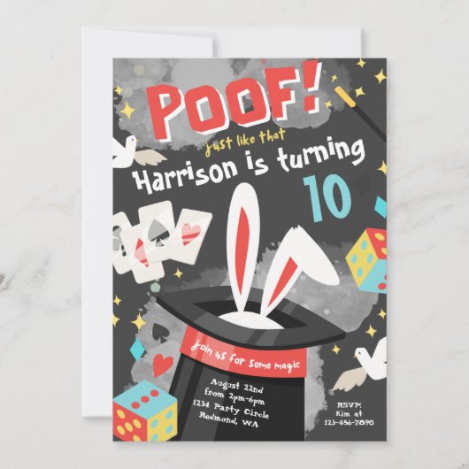 Uitnodiging van Magic Party | Uitnodiging van Magi (Voorkant)