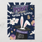 Uitnodiging van Magic Party | Verjaardag Show Magi (Voorkant / Achterkant)