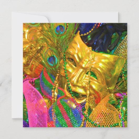 uitnodiging van mardi gras (Voorkant)