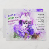 uitnodiging van Mardi Gras (Voorkant / Achterkant)