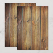 Uitnodiging van onbedrukt hout (Voorkant / Achterkant)