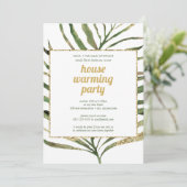 Uitnodiging van Palmblad House-opwarming (Staand voorkant)