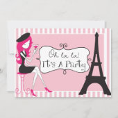 Uitnodiging van Parijs met als geboortedag (Voorkant)