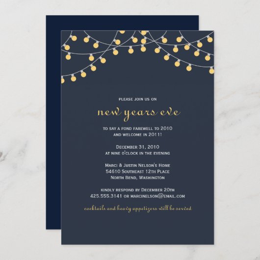 Uitnodiging van partij-Lichten (Voorkant / Achterkant)