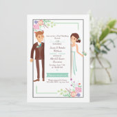 Uitnodiging van Pas getrouwd Brunch (Staand voorkant)