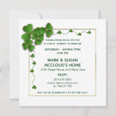Uitnodiging van Patrick's Day Party - Shamrocks (Achterkant)