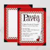 Uitnodiging van Patsa Party Briefkaart (Voorkant / Achterkant)