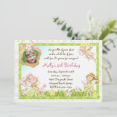 Uitnodiging van Pixie Fairy Birthday Party (Staand voorkant)