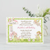 Uitnodiging van Pixie Fairy Birthday Party (Staand voorkant)