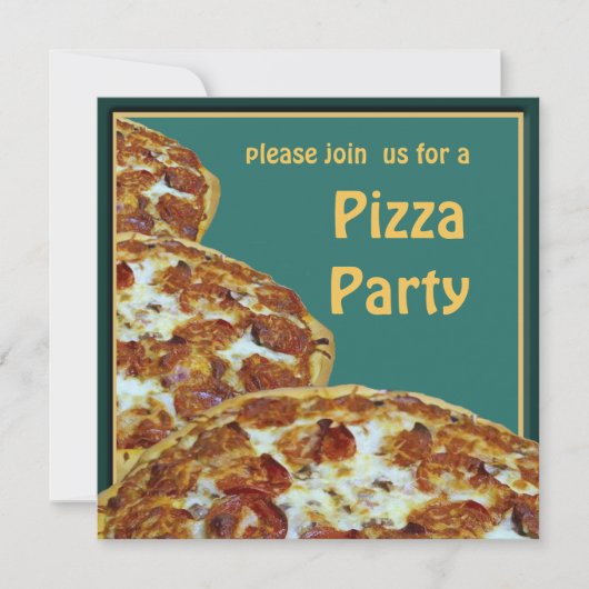 Uitnodiging van Pizza & Beer Party (Voorkant)