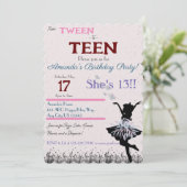 Uitnodiging van Pretiener naar Tiener (Staand voorkant)