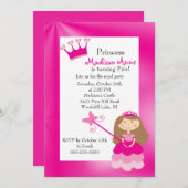  uitnodiging van prinses Birthday (Voorkant / Achterkant)