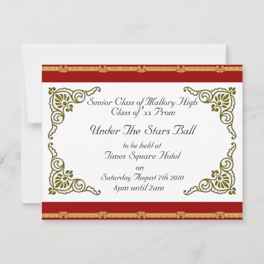 Uitnodiging van Prom-partij (Achterkant)