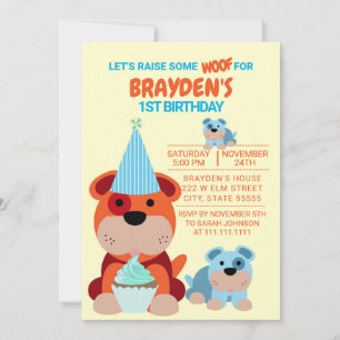 Uitnodiging van puppy Children's Birthday