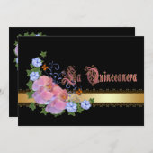 uitnodiging van Quinceanera 15e verjaardag (Voorkant / Achterkant)