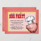 Uitnodiging van Red BBQ Party (Voorkant / Achterkant)