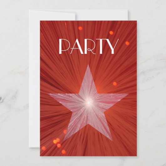 uitnodiging van Red Star "Party" (Voorkant)