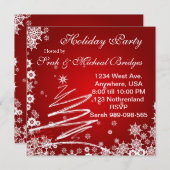 uitnodiging van Red Velvet Holiday Party (Voorkant / Achterkant)