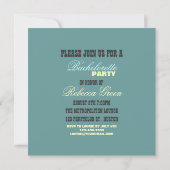 uitnodiging van retro  bride bachelorette (Achterkant)