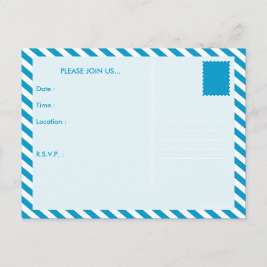 uitnodiging van retro poolpartij (Achterkant)