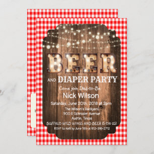 Uitnodiging van Rustic Beer en Diaper