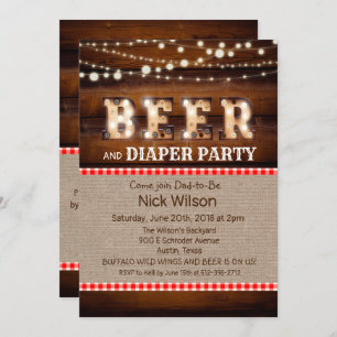 Uitnodiging van Rustic Beer en Diaper