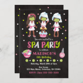 Uitnodiging van Spa Party Birthday (Voorkant / Achterkant)
