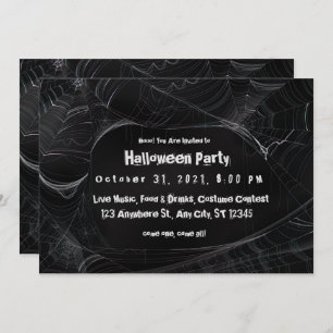 Uitnodiging van Spiderweb Halloween Party