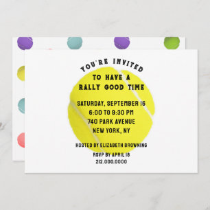 Uitnodiging van Tennis Party