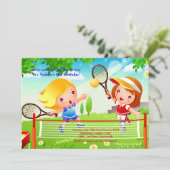 Uitnodiging van Tennis Tots (Staand voorkant)