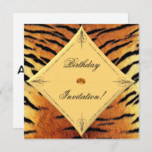 Uitnodiging van Tijgerontwerp (Voorkant / Achterkant)