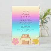 Uitnodiging van Tropical Hawaiian Luau (Staand voorkant)