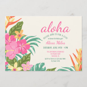 Uitnodiging van tropische bloemen