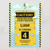 Uitnodiging van verjaardagsfeestjes, constructie