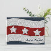 Uitnodiging van vierde juli (Staand voorkant)