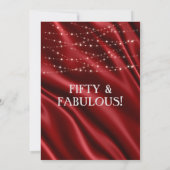 Uitnodiging van vijftig en Fabulous Red en Black P (Achterkant)