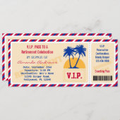 Uitnodiging van VIP Ticket Retirement Party (Voorkant / Achterkant)