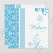Uitnodiging van Walima - Islamitische bruiloft (Voorkant / Achterkant)