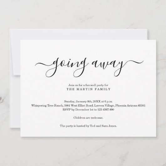 Uitnodiging van wegpartij (Voorkant)